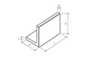 CREA Winkelplatte WIPASO grau L 100 cm / B 25 cm / H 25 cm