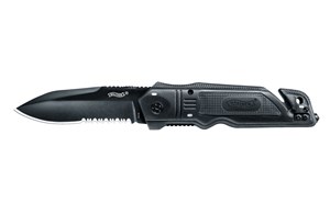 WALTHER Messer ERK Emergency Rescue Knife black, Länge 223 mm