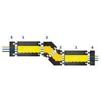 Überfahrtschutz-System für Kabel & Schläuche - Winkelelement (3) 45° links