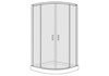 DUSCHOLUX Eckeinstieg Optima 6 Plus Round, silber matt