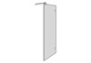 DUSCHOLUX Seitenwand COLLECTION 2 PLUS, silber glanz