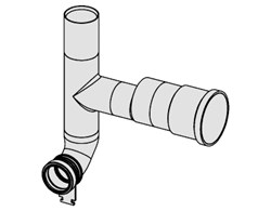 WC-Spülrohr Laufen/TECEprofil für Geruchabsaugung