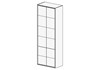 FRAMO Hochschrank Harmony Anthrazit, Modern Standard