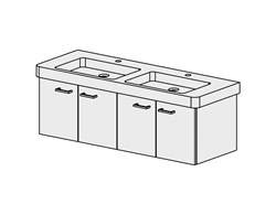 Unterbau Subway 2-Smart 130 cm